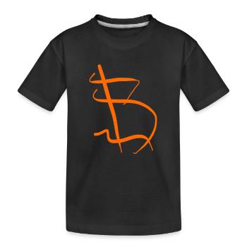 Oranger B - Kinder Premium Bio T-Shirt - Schwarz - Vorne