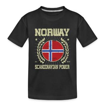 Design Cool Norvège - T-shirt bio Premium Enfant - noir - Devant