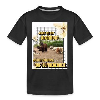 Herde Motto - Kinder Premium Bio T-Shirt - Schwarz - Vorne