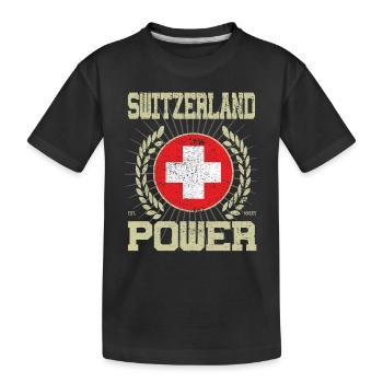 Design Cool Suisse - T-shirt bio Premium Enfant - noir - Devant