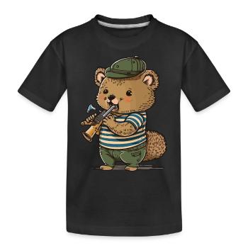 Trompettiste Quokka - T-shirt bio Premium Enfant - noir - Devant