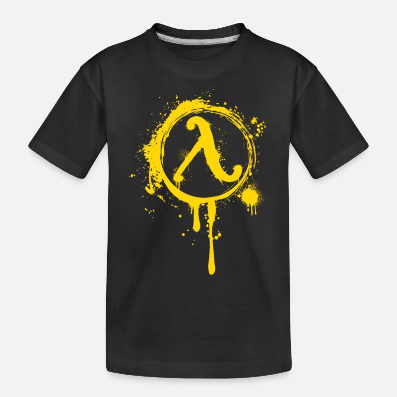 Halbwertszeit Widerstand Lambda-Symbol - Kinder Premium Bio T-Shirt - Schwarz
