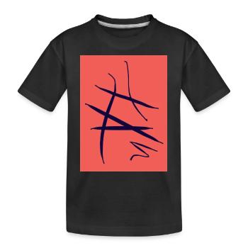 Abstraction africaine indigène en bleu rouge - T-shirt bio Premium Enfant - noir - Devant