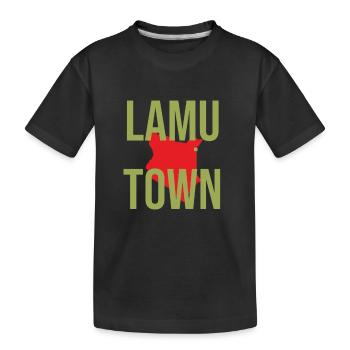 Lamu Town - Kinder Premium Bio T-Shirt - Schwarz - Vorne