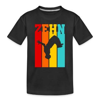 Zehn Jahre Alt - Geburtstag - Alter - Hip Hop - Kinder Premium Bio T-Shirt - Schwarz - Vorne