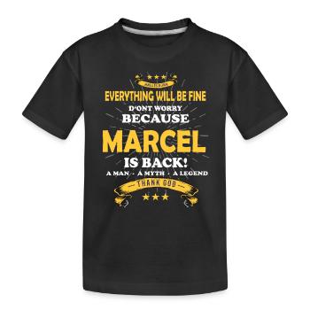 Tout ira bien Marcel est de retour - T-shirt bio Premium Enfant - noir - Devant