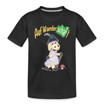 Moutons errants - T-shirt bio Premium Enfant - noir - Devant