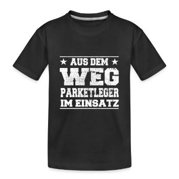 À l’écart des couches de parquet en cours d’utilisation Design - T-shirt bio Premium Enfant - noir - Devant