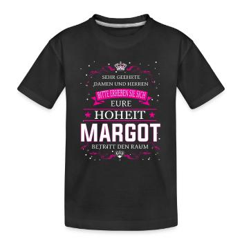 Votre Altesse Margot entre dans la chambre - T-shirt bio Premium Enfant - noir - Devant