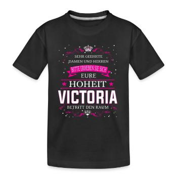 Son Altesse Victoria entre dans la pièce - T-shirt bio Premium Enfant - noir - Devant