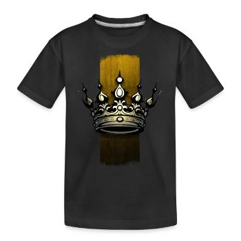 L’élégance royale : le design de la couronne - T-shirt bio Premium Enfant - noir - Devant