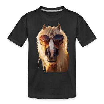 It's cool Haflinger - Kinder Premium Bio T-Shirt - Schwarz - Vorne
