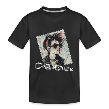 Retro Punk Rock Stamp Design - PosPunk - Kids' Premium Organic T-Shirt - black - Front