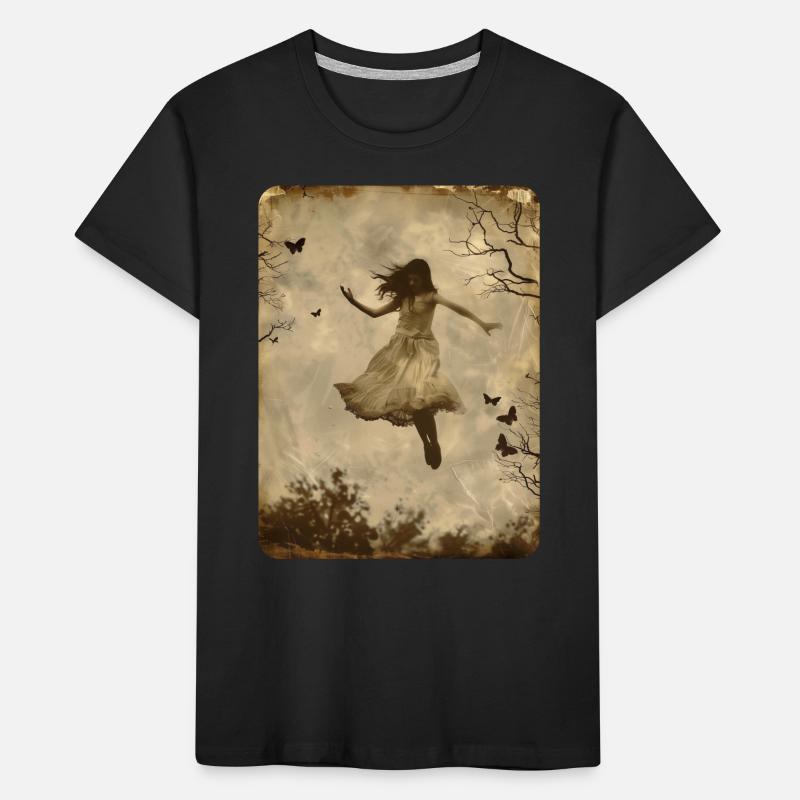 Das schwebende Mädchen Kinder Premium Bio T-Shirt