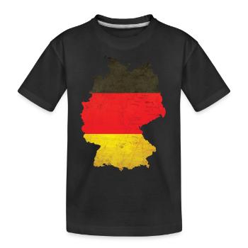 Germany - national border in national flag - Kids' Premium Organic T-Shirt - black - Front