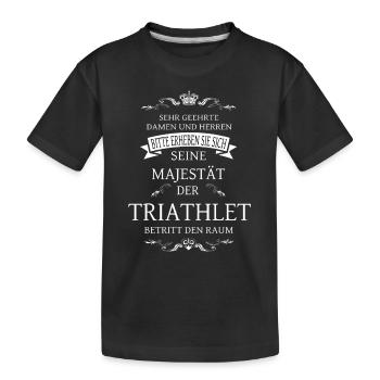 Sa Majesté le Triathlète entre dans la pièce - T-shirt bio Premium Enfant - noir - Devant
