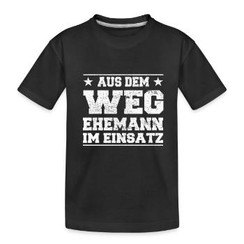 À l’écart du mari dans l’utilisation Design - T-shirt bio Premium Enfant - noir - Devant