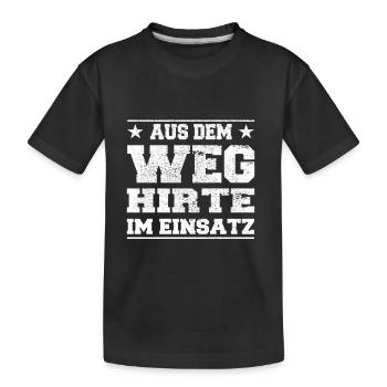 Aus dem Weg Hirte im Einsatz Design - Kinder Premium Bio T-Shirt - Schwarz - Vorne