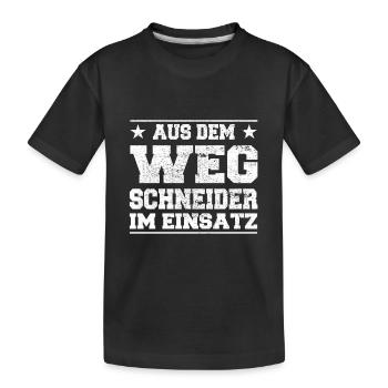 Aus dem Weg Schneider im Einsatz Design - Kinder Premium Bio T-Shirt - Schwarz - Vorne