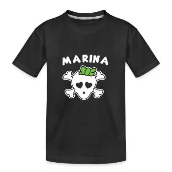 Pirate Marina Design for Girls and Women - Kids' Premium Organic T-Shirt - black - Front
