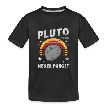 Pluton 1930-2006 jamais oublié - T-shirt bio Premium Enfant - noir - Devant