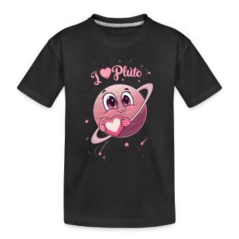 J’adore la planète naine Pluton - T-shirt bio Premium Enfant - noir - Devant