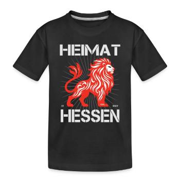 Home Hesse, Design avec les Lions de Hesse - T-shirt bio Premium Enfant - noir - Devant