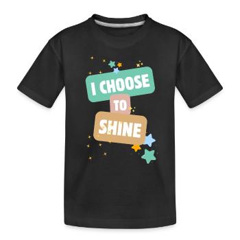 Je choisis de briller - T-shirt bio Premium Enfant - noir - Devant
