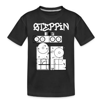 Soundsystem Steppin - Kids' Premium Organic T-Shirt - black - Front