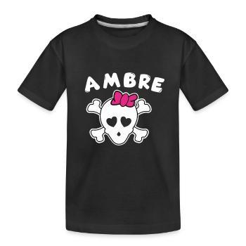 Pirate Ambre Design pour les filles et les femmes - T-shirt bio Premium Enfant - noir - Devant