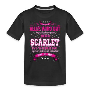 Tout ira bien parce que Scarlett est là - T-shirt bio Premium Enfant - noir - Devant