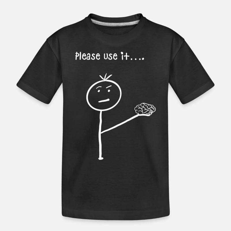 S'il vous plaît, utilisez-le… (blanc) - T-shirt bio Premium Enfant - noir