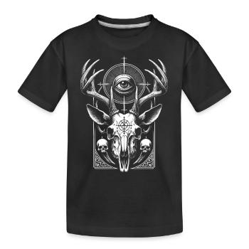 Crane de cerf 3 - T-shirt bio Premium Enfant - noir - Devant