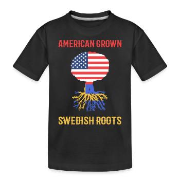 Sweden Swedish - Kids' Premium Organic T-Shirt - black - Front