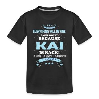 Tout ira bien Kai est de retour - T-shirt bio Premium Enfant - noir - Devant