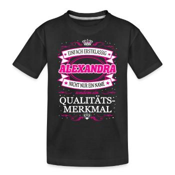 Quality feature Alexandra simply first-class - Kids' Premium Organic T-Shirt - black - Front
