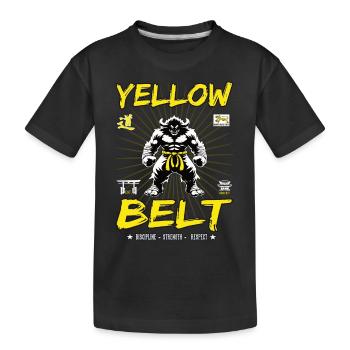 Ceinture jaune en arts martiaux - Ceinture jaune - T-shirt bio Premium Enfant - noir - Devant
