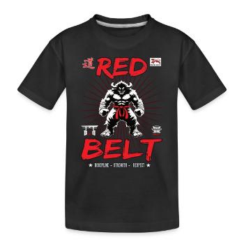 Ceinture rouge en arts martiaux - Ceinture rouge - T-shirt bio Premium Enfant - noir - Devant