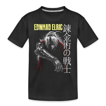 Edward Elric Fanart Fullmetal Alchemist 2001 - Kinder Premium Bio T-Shirt - Schwarz - Vorne