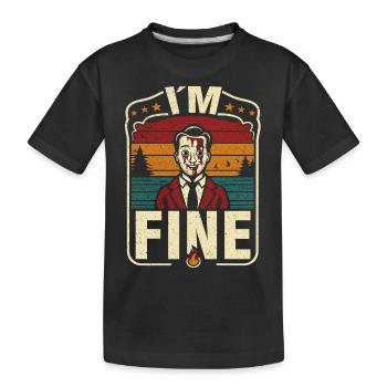 Je suis fin design Illustration sarcastique ironique - T-shirt bio Premium Enfant - noir - Devant