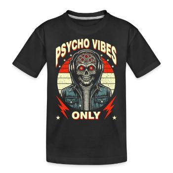 Wild Mutant Skull Design Psycho Vibes uniquement - T-shirt bio Premium Enfant - noir - Devant