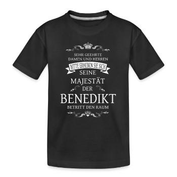 Sa Majesté Benoît XVI entre dans la salle - T-shirt bio Premium Enfant - noir - Devant