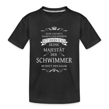 Sa Majesté le Nageur entre dans la pièce - T-shirt bio Premium Enfant - noir - Devant