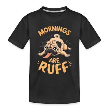 Carlin - Les matins sont rudes - T-shirt bio Premium Enfant - noir - Devant