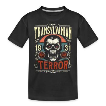 Transylvanie Terreur Vintage Squelette Dracula - T-shirt bio Premium Enfant - noir - Devant