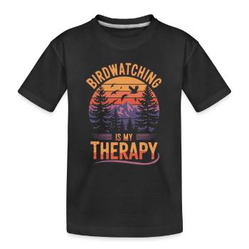Ornithologue Ornithologue Oiseaux Randonnée Camping - T-shirt bio Premium Enfant - noir - Devant