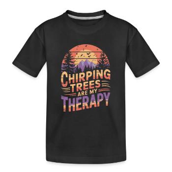 Ornithologue Ornithologue Oiseaux Randonnée Camping - T-shirt bio Premium Enfant - noir - Devant