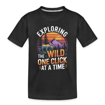 Photographie de nature Photographie animalière Photographie - T-shirt bio Premium Enfant - noir - Devant