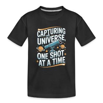 Télescope Astronomie Astrophotographie - T-shirt bio Premium Enfant - noir - Devant