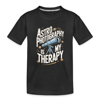 Astrophotographie Télescope Astronomie - T-shirt bio Premium Enfant - noir - Devant